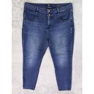 Curve Appeal Jegging Jeans Womens 16/33 Blue Dark Wash High Rise Total Control